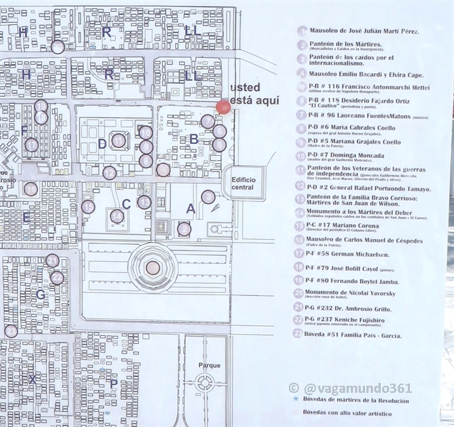 castro santa ifigenia cemetery map